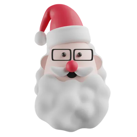 Free Santa head  3D Icon