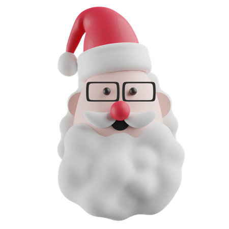 Free Santa head  3D Icon