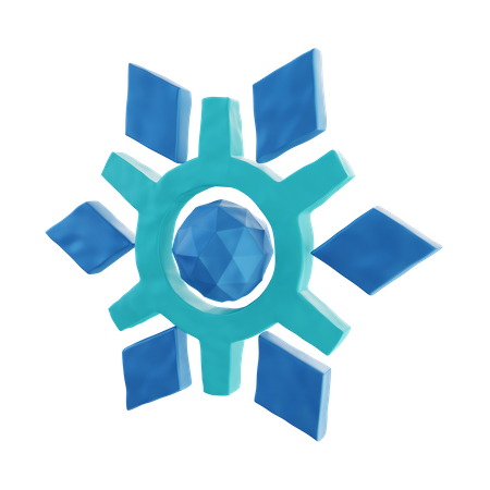 Free Schneeflocke Pfeil  3D Icon