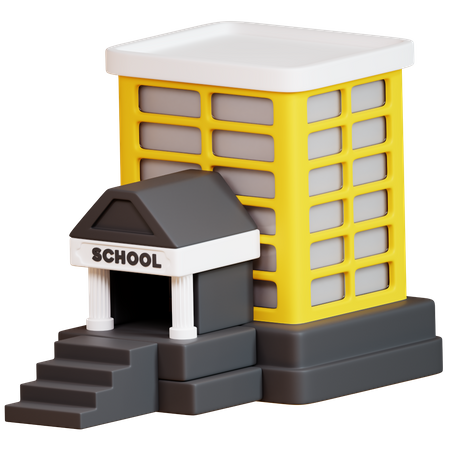 Free School Building  3D Icon