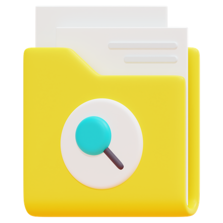 Free Search Folder  3D Icon