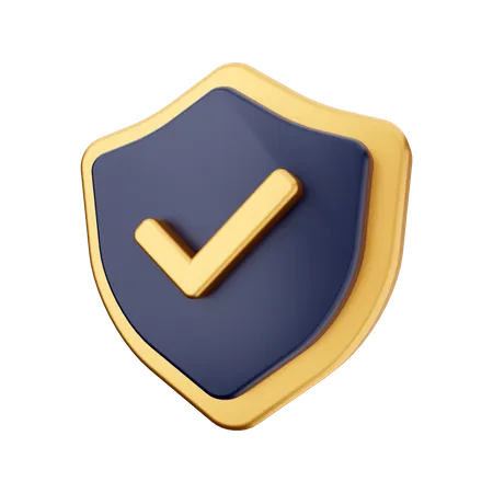 Free Secure Shield  3D Illustration