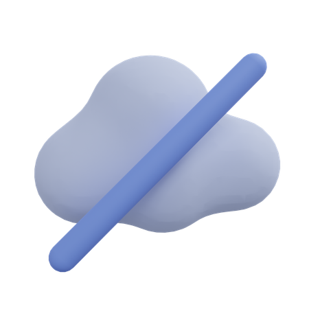 Free Sem nuvem  3D Icon
