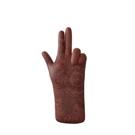 Free Signo de arma con la mano  3D Illustration