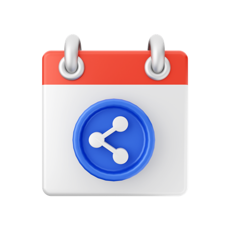 Free Share Calendar  3D Icon