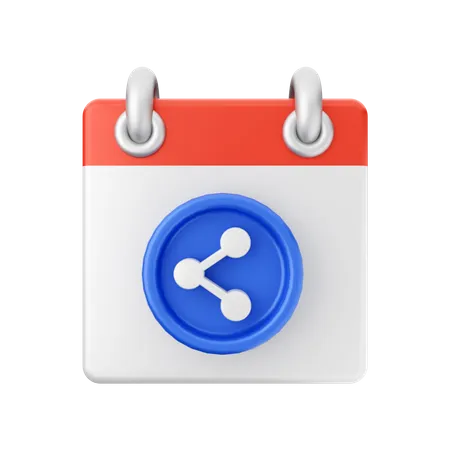 Free Share Calendar  3D Icon