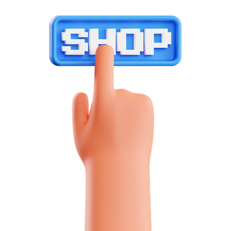 Free Shop Button  3D Icon