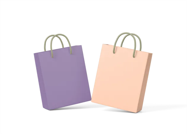 Free Shopping Bags  3D Icon