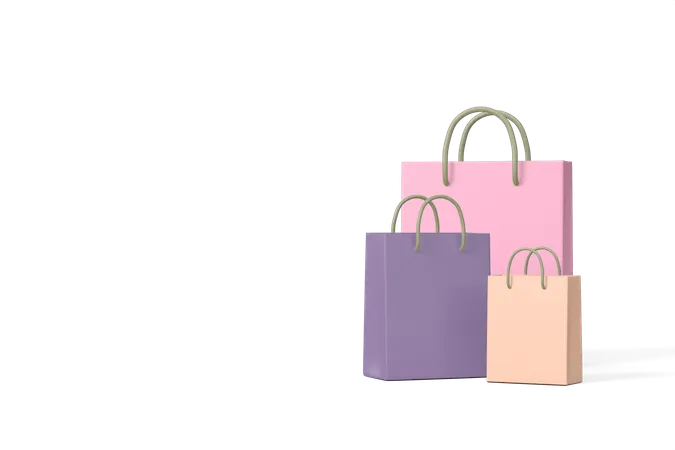 Free Shopping Bags  3D Icon