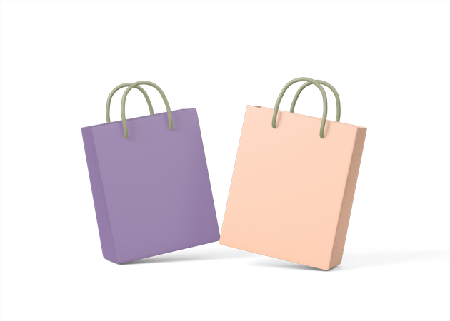 Free Shopping Bags  3D Icon