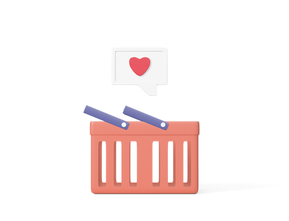 Free Shopping Basket  3D Icon