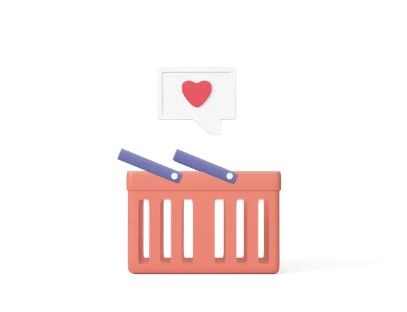 Free Shopping Basket  3D Icon