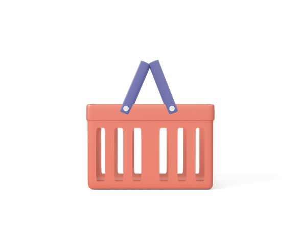 Free Shopping Basket  3D Icon