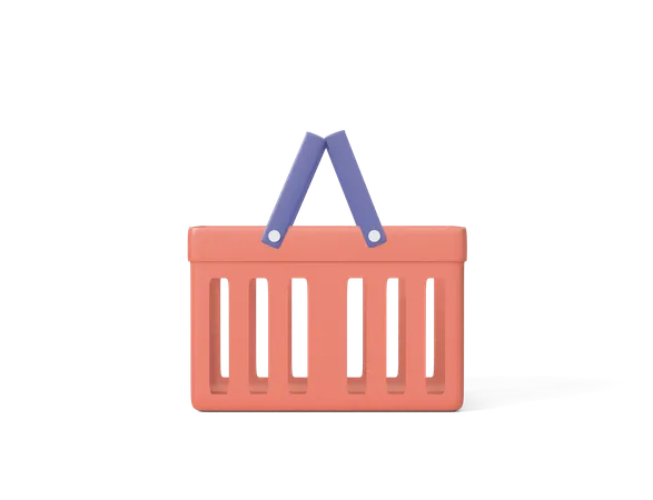 Free Shopping Basket  3D Icon