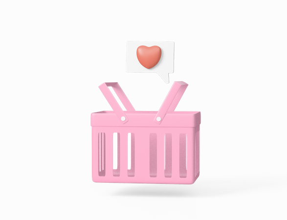 Free Shopping Basket  3D Icon