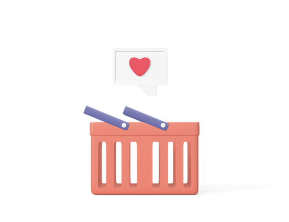 Free Shopping Basket  3D Icon