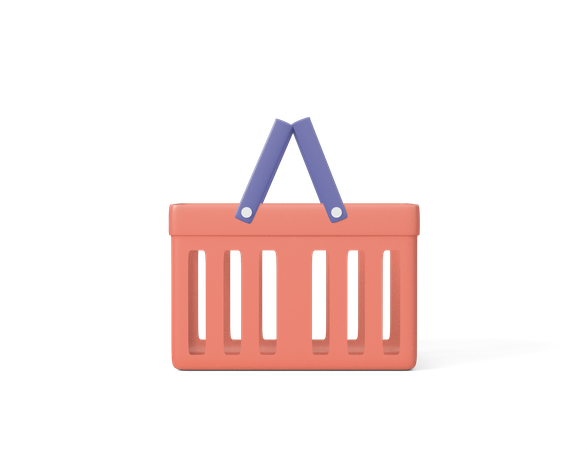 Free Shopping Basket  3D Icon