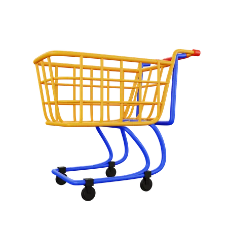 Free Shopping Cart  3D Illustration