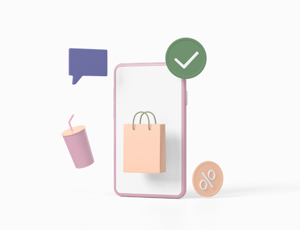 Free Shopping en ligne  3D Icon