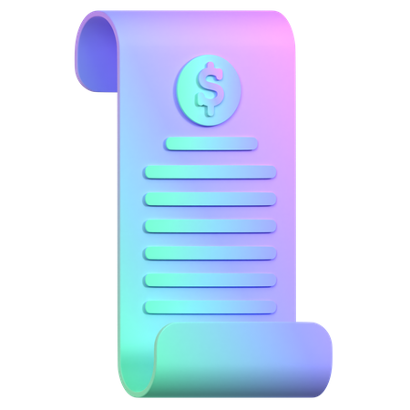 Free Shopping Invoice  3D Icon