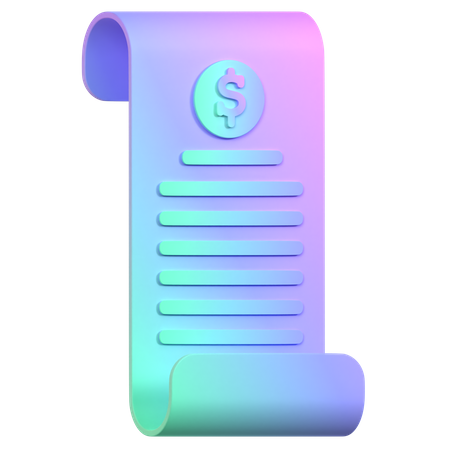 Free Shopping Invoice  3D Icon