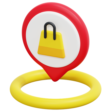 Free Shopping Location  3D Icon