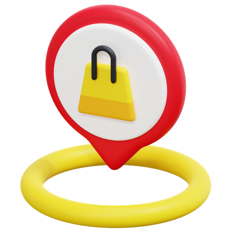 Free Shopping Location  3D Icon