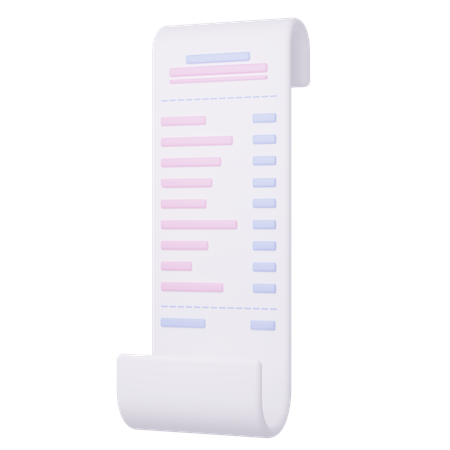 Free 買い物レシート  3D Icon