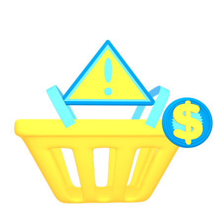 Free Shopping Warning  3D Icon