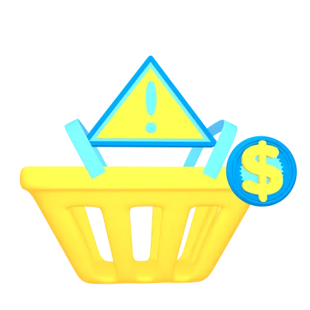 Free Shopping Warning  3D Icon