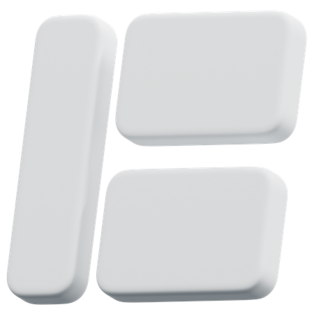 Free Sidebar Content Grid  3D Icon