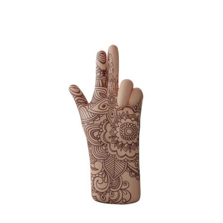 Free Sign of gun with hand 3D Illustration
