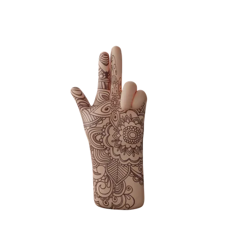 Free Sign of gun with hand 3D Illustration