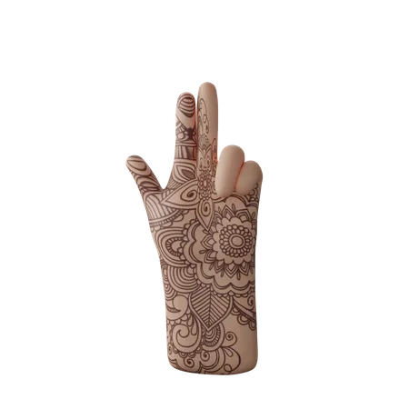 Free Sign of gun with hand  3D Illustration