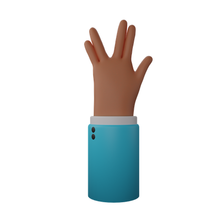 Free Signe de la main à rayons  3D Icon