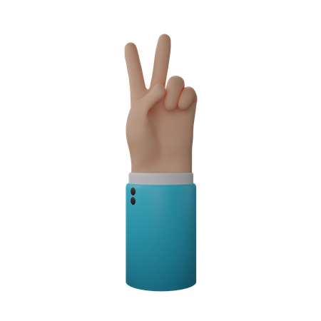 Free Signe de la main de paix  3D Icon