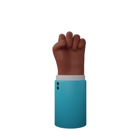 Free Signe de la main du poing de solidarité  3D Icon