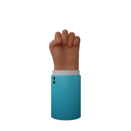Free Signe de la main du poing de solidarité  3D Icon