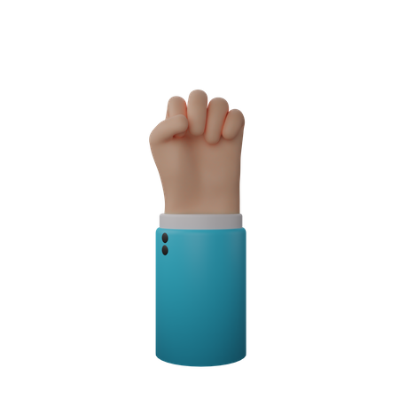 Free Signe de la main du poing de solidarité  3D Icon