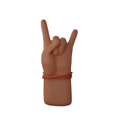 Free Signe de rock and roll  3D Icon
