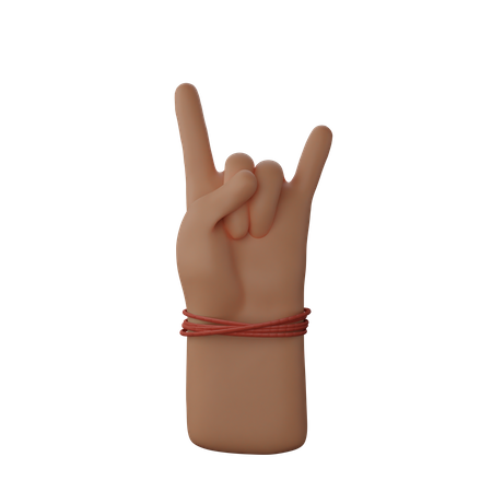 Free Signe de rock and roll  3D Icon