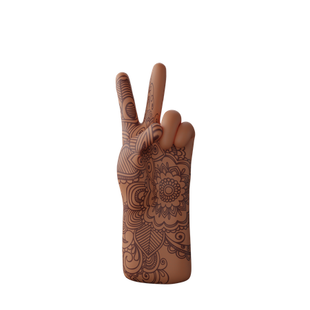 Free Signe de victoire avec la main  3D Icon