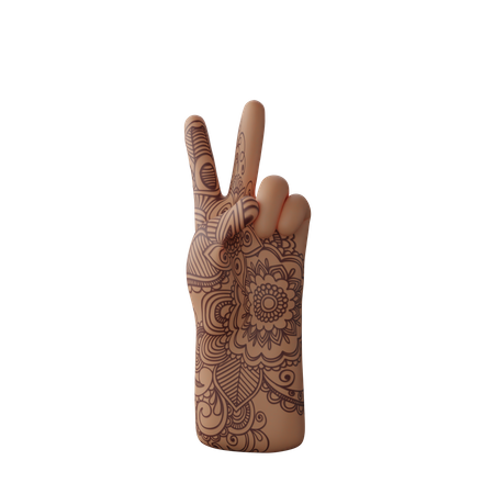 Free Signe de victoire avec la main  3D Icon