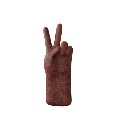 Free Signe de victoire avec la main  3D Icon