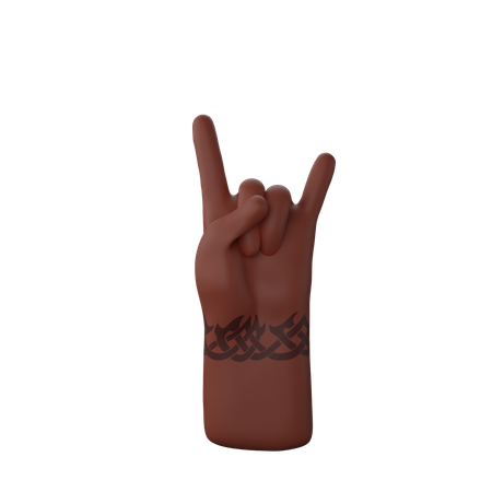 Free Signo de rock n roll  3D Icon