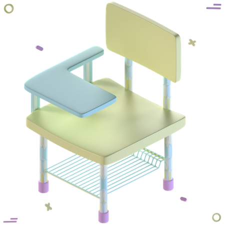 Free Silla de estudiante  3D Icon