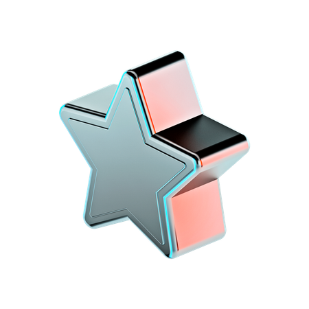 Free Silver Star  3D Icon