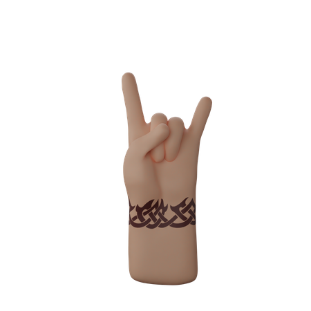 Free Sinal de rock n roll  3D Icon