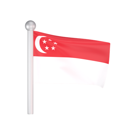 Free Singapur flagge  3D Icon