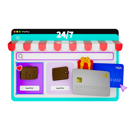 Free Site d'achats  3D Icon